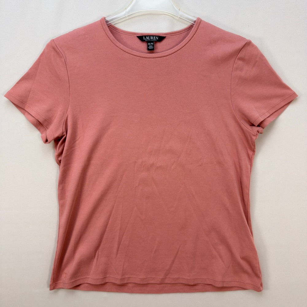 Lauren Ralph Lauren T-Shirt Womens XL Crew Neck Everyday Casual Stretch